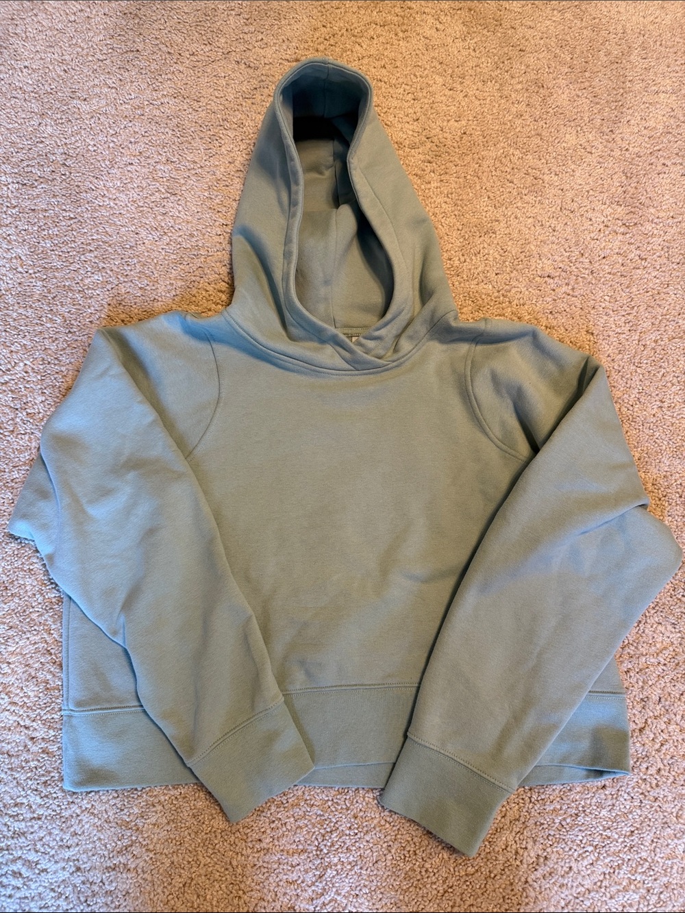 lululemon athletica Sage Green Cropped Hooded Sweatshirt